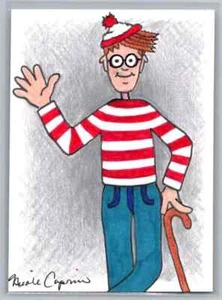 Where's Waldo? - original hand-drawn sketch art card 1/1 - Picture 1 of 3
