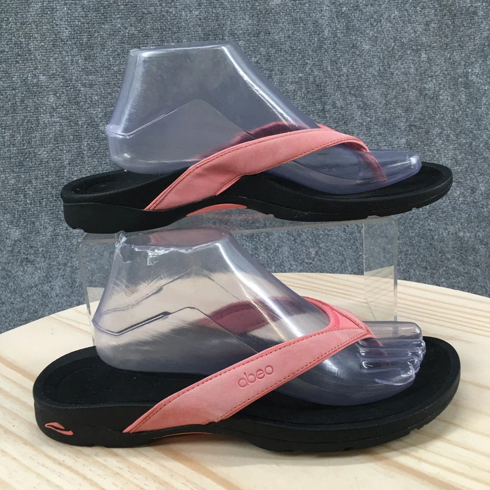 Sandalias Abeo Para Mujer 10 Alea Chanclas Cuero Rosa Sin Cordones Informales Puntera Cuña Foto 1 de 4