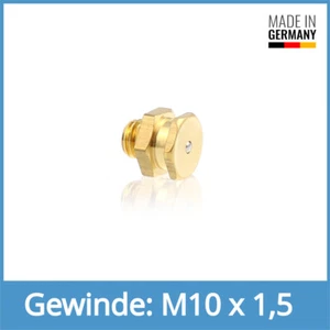 DIN 3404 T1B M10 x 1,5 Messing Flachschmiernippel Schmiernippel - Picture 1 of 1
