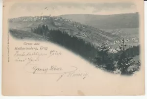 Postcard Czechoslovakia Greeting From Katharinaberg Erzgebirge - Picture 1 of 2