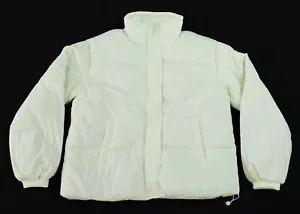 New York & Company Women's Long Sleeve Puffer Jacket AR8 White Medium NWT - Picture 1 of 6