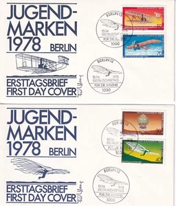 Berlin FDC 563-6 SC B142-5 history of flight 2 covers - Picture 1 of 1