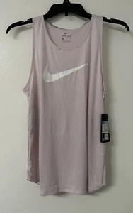 Nike Dri-FIT Tank Top Active Sleeveless Shirt Pink Logo Tee Women's Size Medium - Picture 1 of 4