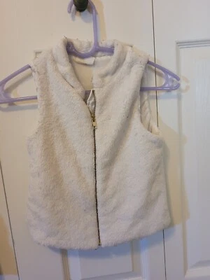  Chaleco de piel sintética Crazy 8 blanco para niñas talla 7-8 Foto 1 de 2