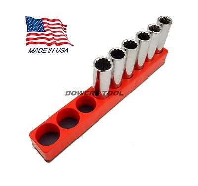 Mechanics Time Saver 1/2 Drive Magnetic Socket Holder SAE Organizer MTS USA - Image 1 of 3