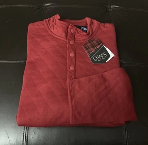 NWT Chaps Ralph Lauren 1/4 Snap Quilted Pullover Sweatshirt Mens Size XXL 2XL J8 - Picture 1 of 12