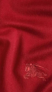 Burberry Heritage Cashmere Scarf Embroidered Equestrian Knight Kids 127 x 20 cm - Picture 1 of 12