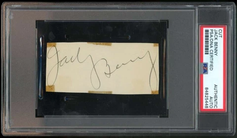 Jack Benny Signed Cut Auto Autograph PSA Authentic ES1205 Cover