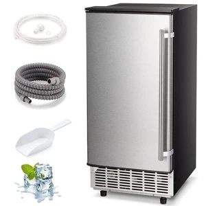 Commercial Ice Maker Machine,80Lbs/24H,25lbs ice Capacity & Timer &Self cleaning - Picture 1 of 7