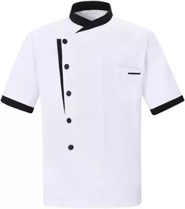 Chaqueta de chef blanca Nanxson para hombre/uniforme de chef de cocina de restaurante - Talla: M - Imagen 1 de 5