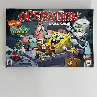 SpongeBob Squarepants Operation Board Game Nickelodeon Incomplete Working Parts - Image 1 of 4