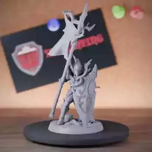 Guerrero Elfo de Madera Miniatura Luchador Mini Mazmorras y Dragones Mini DnD 5e TTRPG - Imagen 1 de 8