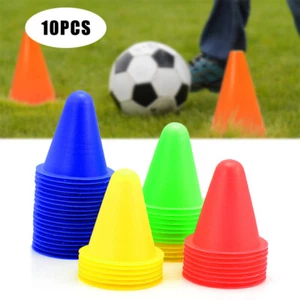 10 Pack Fitness Exercise Sports Training Markers Cones Soccer Rugby NEW AU - Picture 1 of 17