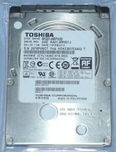 Toshiba 2.5" 7mm 320GB MQ01ABF032 SATA Notebook Laptop Hard Drive