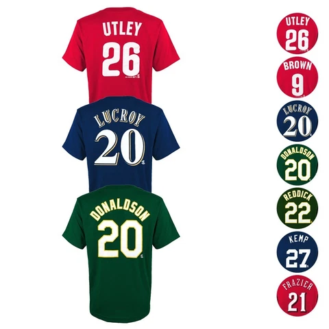 MLB Team Player Name & Number Jersey T-Shirt Collection Boys Youth Size (4-18) Cover
