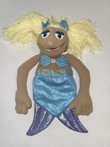 Melissa & Doug Plüsch Mädchen Meerjungfrau Handpuppe 15 Zoll blond gelb Garn Haare - Bild 1 von 5