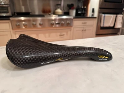 NOS Vintage Selle Italia Flite Titanium Evolution Carbon saddle NOS - Image 1 of 4
