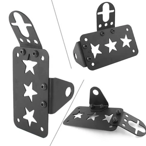 Side Mount Tail Light License Number Plate Bracket Holder For Harley Chopper - Picture 1 of 11
