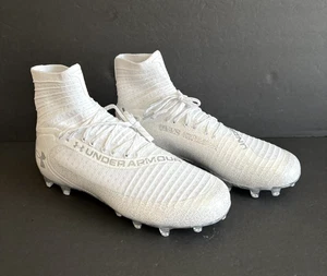Botines de fútbol Under Armour Highlight MC 2 tejidos para hombre 3027303-100 blancos talla 8 - Imagen 1 de 13