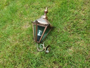 Copper Victorian style wall lamp/light/lantern coach house garden barn outside - Picture 1 of 7