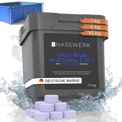 Chlor-Tabletten Pool 20g für Whirlpool Multitabs 5 in 1 Total perfect blue Tabs - Bild 1 von 4