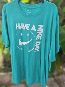 Nike Sportswear mens size 3XL'Have A Nike Day' Men's green T-Shirt FD6662-396 - Picture 1 of 8