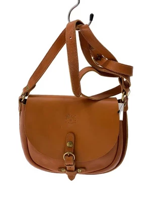 Bolso de hombro IL BISONTE en piel y camel Foto 1 de 4