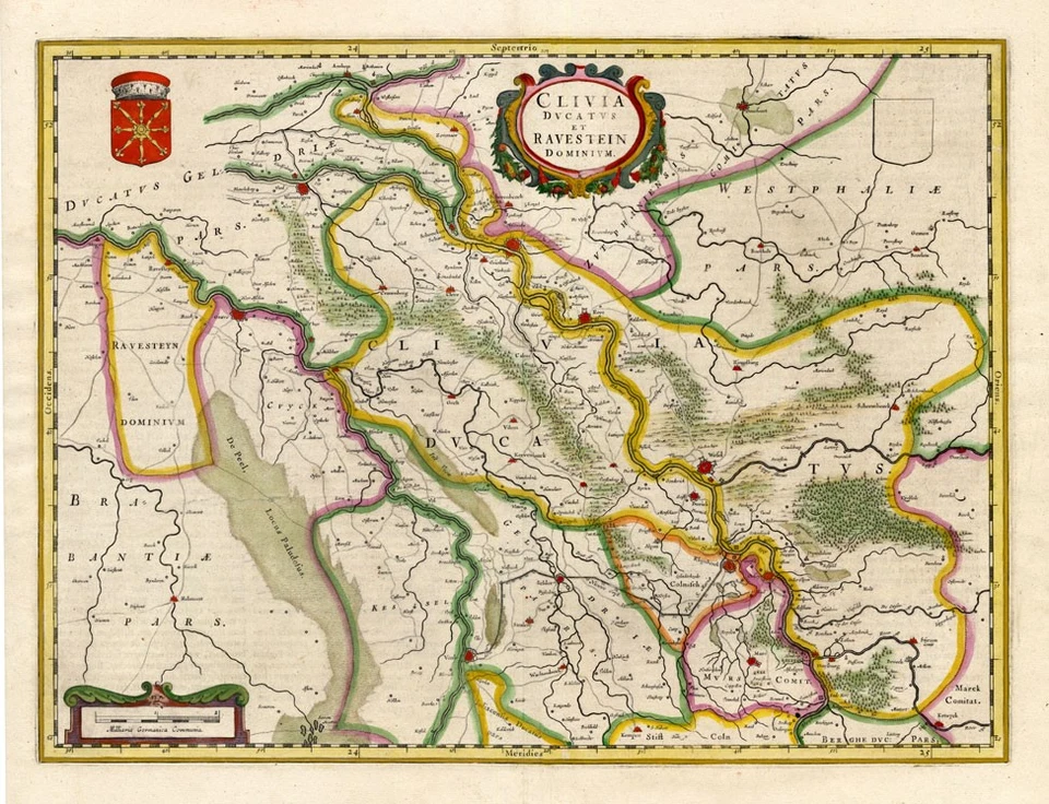 Antique Print-CLIVIA DUCATUS-DUCHY KLEVE-RAVENSTEIN-Blaeu-1635 - Image 1 of 1