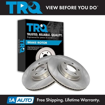 TRQ Front Brake Rotors Set For 2007-2014 Ford Edge 2007-2015 Lincoln MKX - Image 1 of 4
