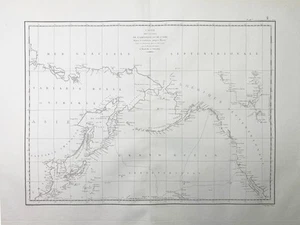 North Pacific Ocean America Asia Japón Sandwich Islands Alaska mapa mapa mapa mapa 1797 - Imagen 1 de 1
