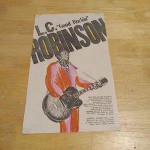 L.C. Robinson 'Good Rockin'' Blues Event Poster Toad Hall Comptche Rd Mendocino - Picture 1 of 5