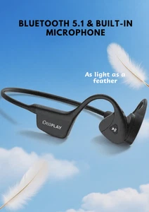 Auriculares deportivos Bluetooth inalámbricos Bluetooth de conducción ósea con oreja abierta - Imagen 1 de 13