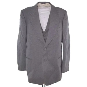 Claude Martell Giacca Da Uomo Grigio Taglia 52 2 Bottoni Lana Vergine Con Gilet - Picture 1 of 13