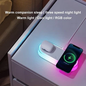 Chic Wireless Charging Hub Featuring Touch Sensitive LED Light Functionality - Zdjęcie 1 z 6