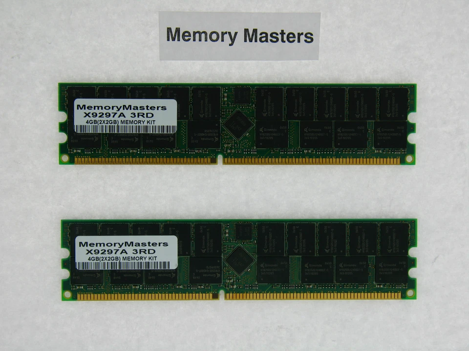 X9297A 4GB 2x2GB 184pin PC3200 ECC DDR Memory for Sun Fire V20z V40z - Image 1 of 1