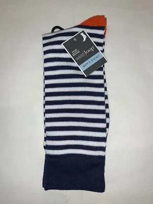 Calcetines de vestir de novedad blancos y negros a rayas/naranja para hombre tallas de zapatos 6-12 Foto 1 de 4