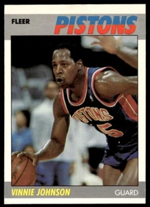1987-88 Fleer Basketball Vinnie Johnson Detroit Pistons #58 - Picture 1 of 2