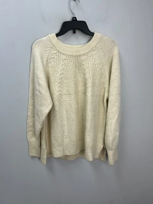 Suéter Pullover St. John's Bay Marfil Tejido con Cable Talla 1X Hilos Metálicos Dorados Foto 1 de 4