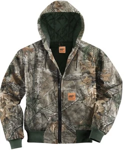 Men Sandstone Canvas Quilted Thermal Lined Duck Coat Winter Duck Jacket Work - Picture 1 of 21