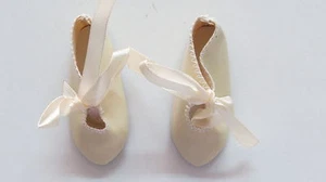 Shoes Long75 Large 29 PU Leather Beige for Antique Dolls - Picture 1 of 1