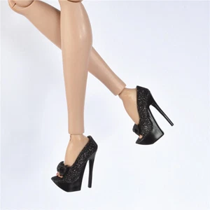 Shoes for FR16 Avantguard Jason Wu Fashion royalty 16 doll Black bow-knot Style - Picture 1 of 2