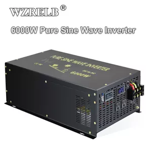 36V to 110V 120V Pure Sine Wave Inverter 6000W Power Converter RV Solar Home Car - Picture 1 of 9