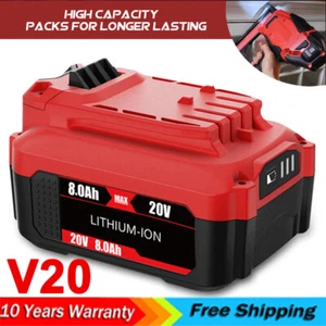 20V For Craftsman V20 20 Volt Li-ion Battery CMCB205 CMCB204 CMCB202 7.0AH 8.0AH - Picture 1 of 22