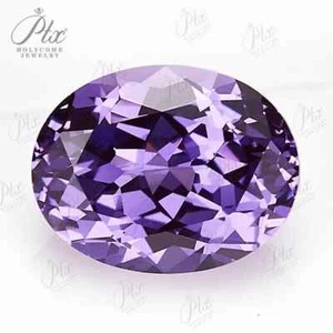 Lab Grown Purple Sapphire Oval AGL Certificate Jewelry DIY Gemstone Wholesale - Picture 1 of 11