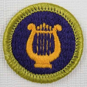 Music Current Plastic Back Merit Badge [MB-148] - Picture 1 of 1