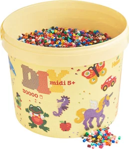 Caja de perlas Hama 30.000 uds. - Cuentas de planchado, set creativo, cuentas de manualidades para niños - Imagen 1 de 3