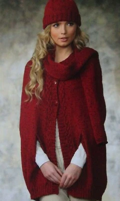 LADIES~CAPE~HAT ~SCARF~DOUBLE KNITTING PATTERN 26"-30" (NOV 51) - Image 1 of 2