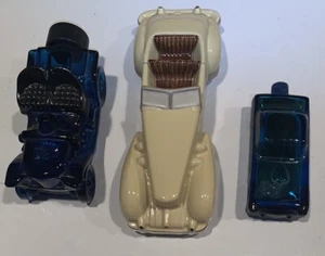 Vintage Avon Car Automobile Cologne Aftershave Bottle Collectible Glass Lot Of 3 - Picture 1 of 6