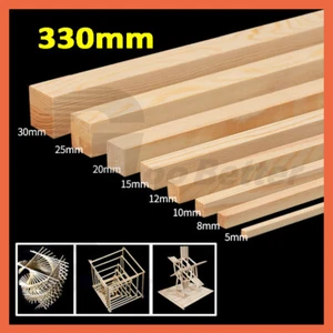 Wood Strips Sheets Rod Stick Model Making Architect Arts Crafts DIY 330mm Length - Picture 1 of 9