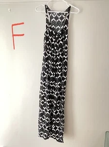 Volcom Sleeveless Tank Button Long Dress w/ Pockets. Extra Small. White & Black - Picture 1 of 6